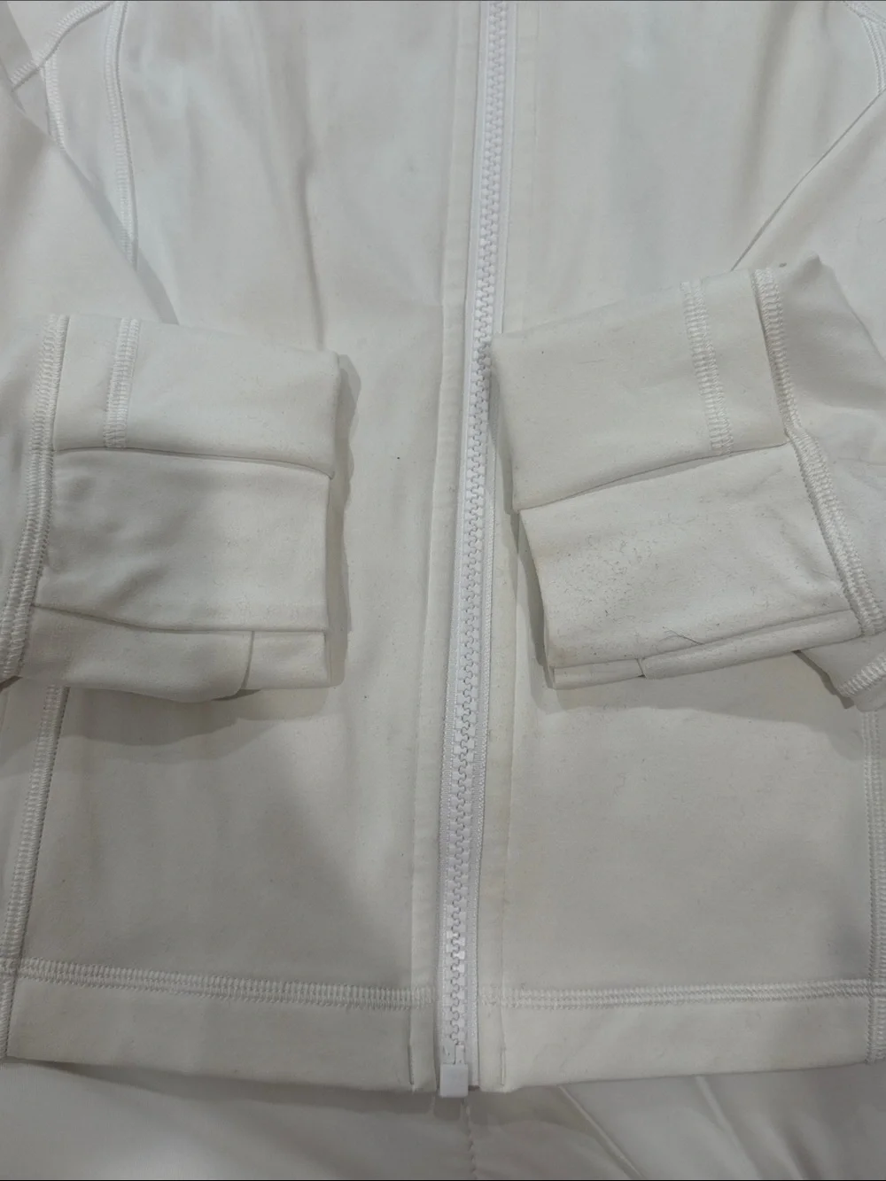 lululemon athletica cropped White c-Zip Women's Jacket